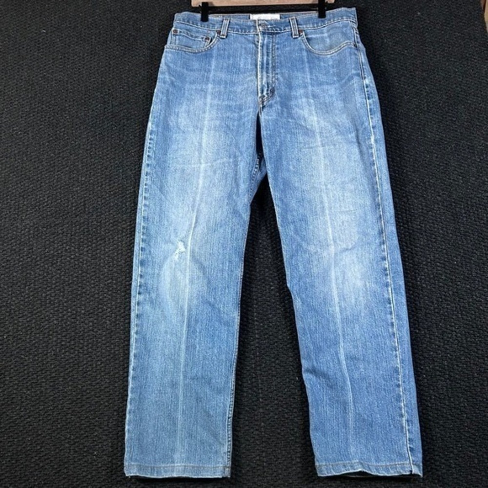 Levis 550 Relaxed Fit Jeans Mens 36x32 Blue Denim Straight Leg Cotton Blend